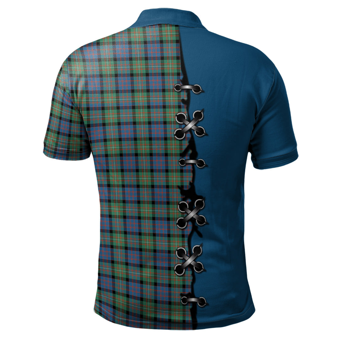 Clan MacDonnell of Glengarry Ancient Tartan Polo Shirt - Lion Rampant And Celtic Thistle Style FP10 MacDonnell of Glengarry Ancient Tartan Tartan Polo   