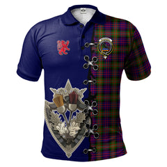 Clan MacDonnell of Glengarry Modern Tartan Polo Shirt - Lion Rampant And Celtic Thistle Style HN30 MacDonnell of Glengarry Modern Tartan Tartan Polo   