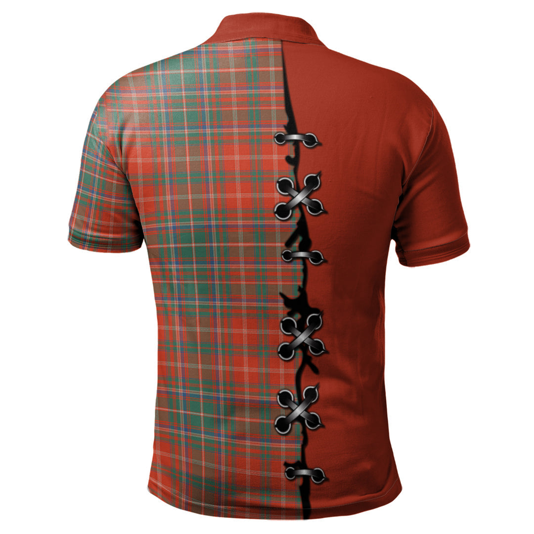 Clan MacDougall Ancient Tartan Polo Shirt - Lion Rampant And Celtic Thistle Style GK36 MacDougall Ancient Tartan Tartan Polo   