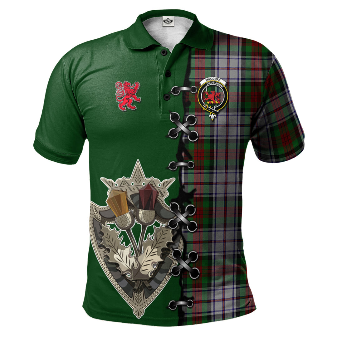 Clan MacDuff Dress Tartan Polo Shirt - Lion Rampant And Celtic Thistle Style FQ10 MacDuff Dress Tartan Tartan Polo   