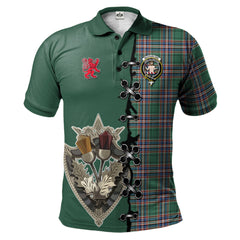 Clan MacFarlane Hunting Ancient Tartan Polo Shirt - Lion Rampant And Celtic Thistle Style QZ18 MacFarlane Hunting Ancient Tartan Tartan Polo   