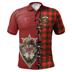 Clan MacFie Modern Tartan Polo Shirt - Lion Rampant And Celtic Thistle Style VO99 MacFie Modern Tartan Tartan Polo   