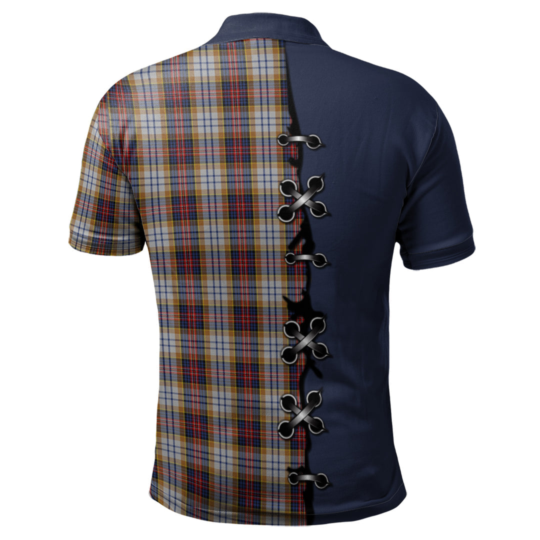 Clan MacInnes Ancient Hunting Tartan Polo Shirt - Lion Rampant And Celtic Thistle Style NK47 MacInnes Ancient Hunting Tartan Tartan Polo   