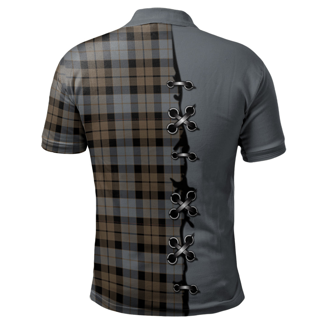 Clan MacKay Weathered Tartan Polo Shirt - Lion Rampant And Celtic Thistle Style CC44 MacKay Weathered Tartan Tartan Polo   