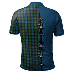 Clan MacKenzie Tartan Polo Shirt - Lion Rampant And Celtic Thistle Style DW43 MacKenzie Tartan Tartan Polo   