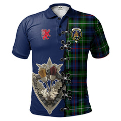 Clan MacKenzie Modern Tartan Polo Shirt - Lion Rampant And Celtic Thistle Style JY78 MacKenzie Modern Tartan Tartan Polo   