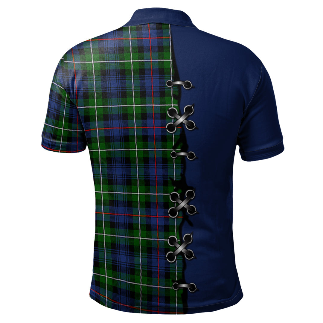 Clan MacKenzie Modern Tartan Polo Shirt - Lion Rampant And Celtic Thistle Style JY78 MacKenzie Modern Tartan Tartan Polo   