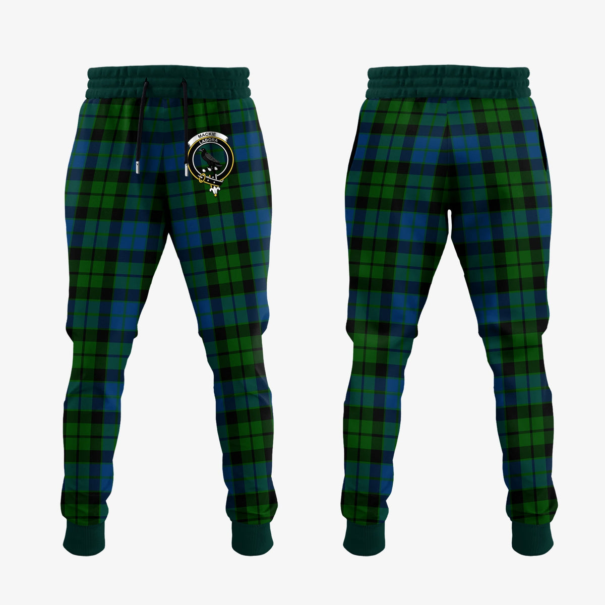 Clan MacKie Tartan Crest Jogger Sweatpants PK26 Clan Mackie Tartan Today   