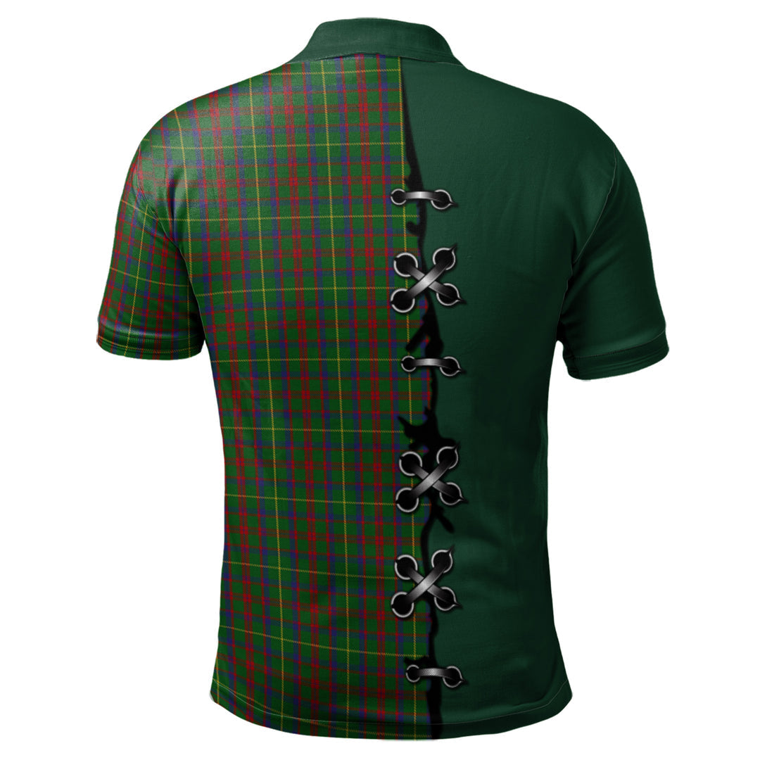 Clan MacKintosh Hunting Tartan Polo Shirt - Lion Rampant And Celtic Thistle Style RB42 MacKintosh Hunting Tartan Tartan Polo   