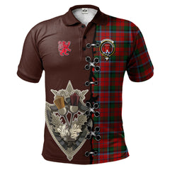 Clan MacNaughton Tartan Polo Shirt - Lion Rampant And Celtic Thistle Style NW29 MacNaughton Tartan Tartan Polo   