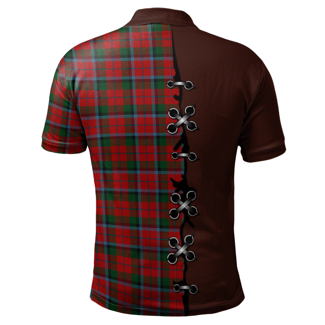 Clan MacNaughton Tartan Polo Shirt - Lion Rampant And Celtic Thistle Style NW29 MacNaughton Tartan Tartan Polo   