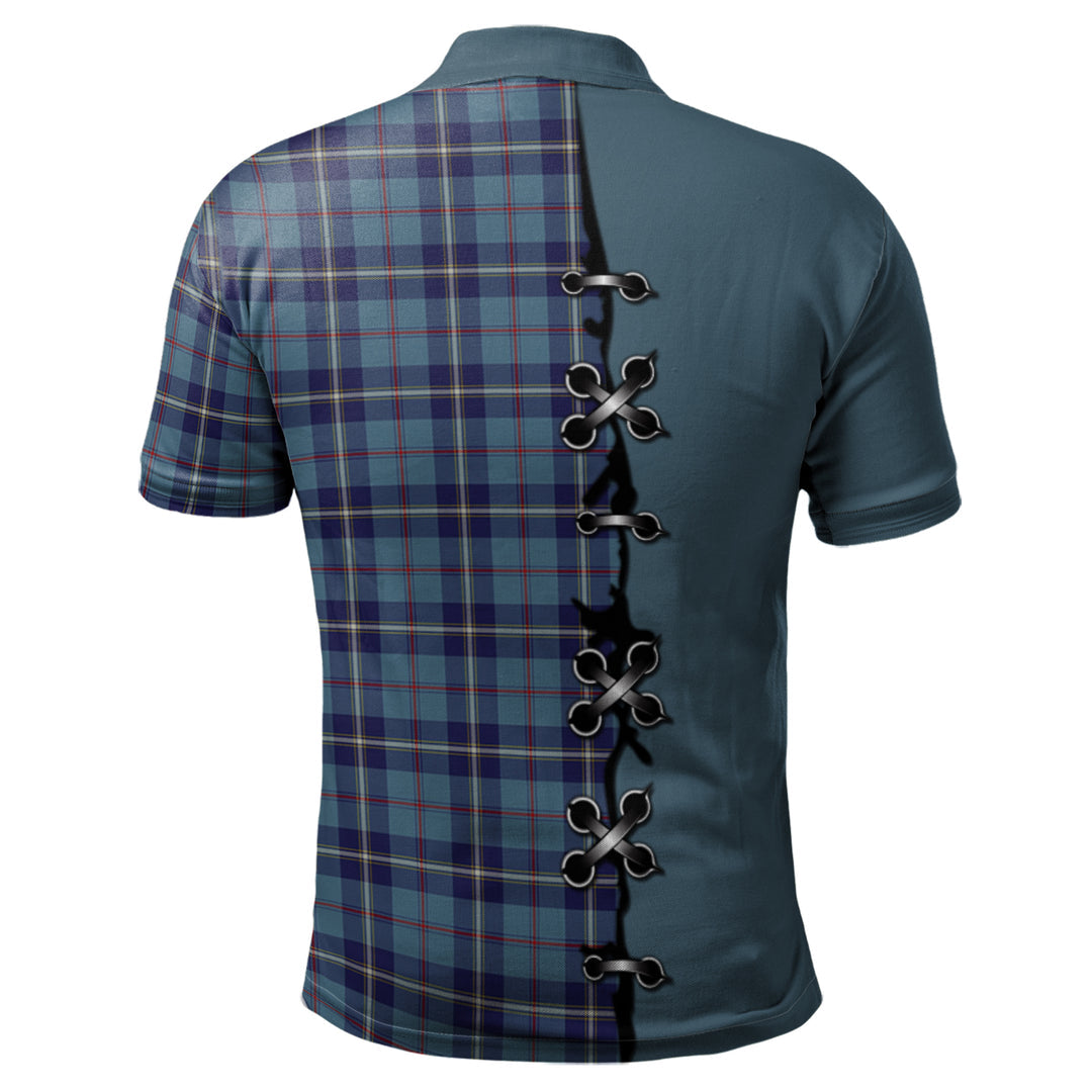 Clan MacRaes of America Tartan Polo Shirt - Lion Rampant And Celtic Thistle Style AR42 MacRaes of America Tartan Tartan Polo   