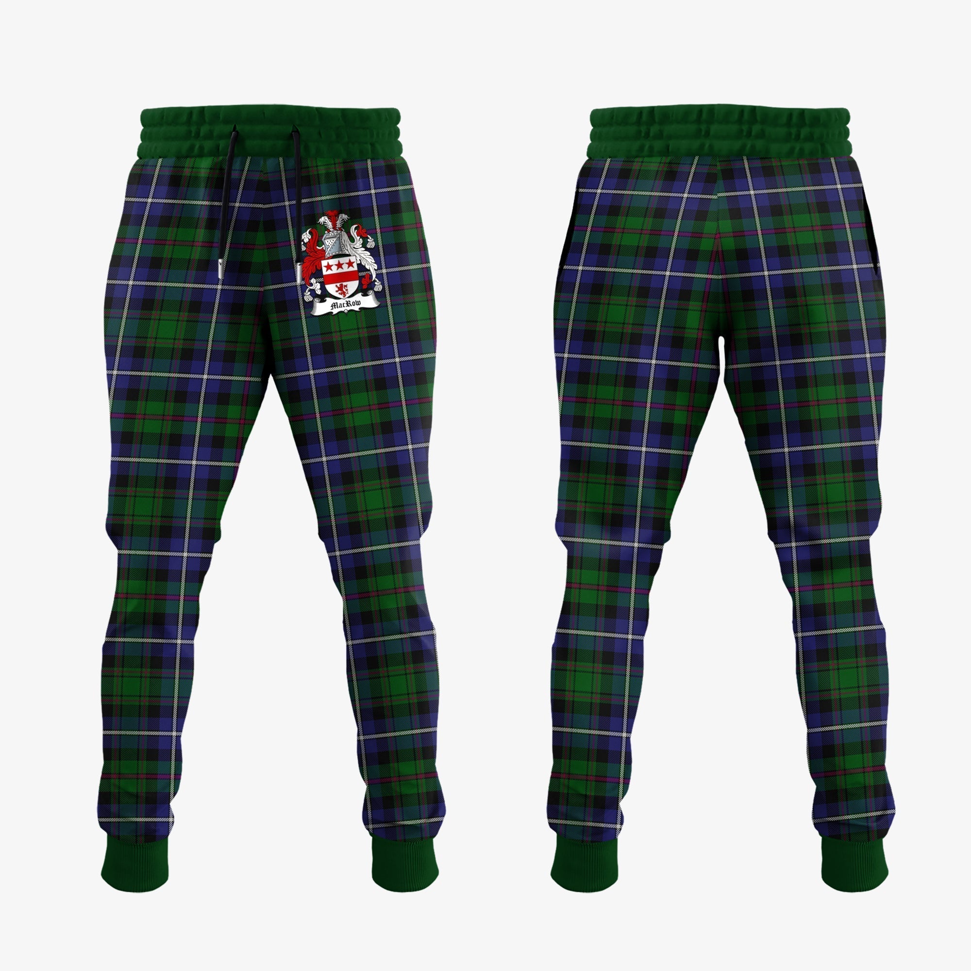 Clan MacRow Hunting Tartan Crest Jogger Sweatpants HI21 Clan MacRow Tartan Today   