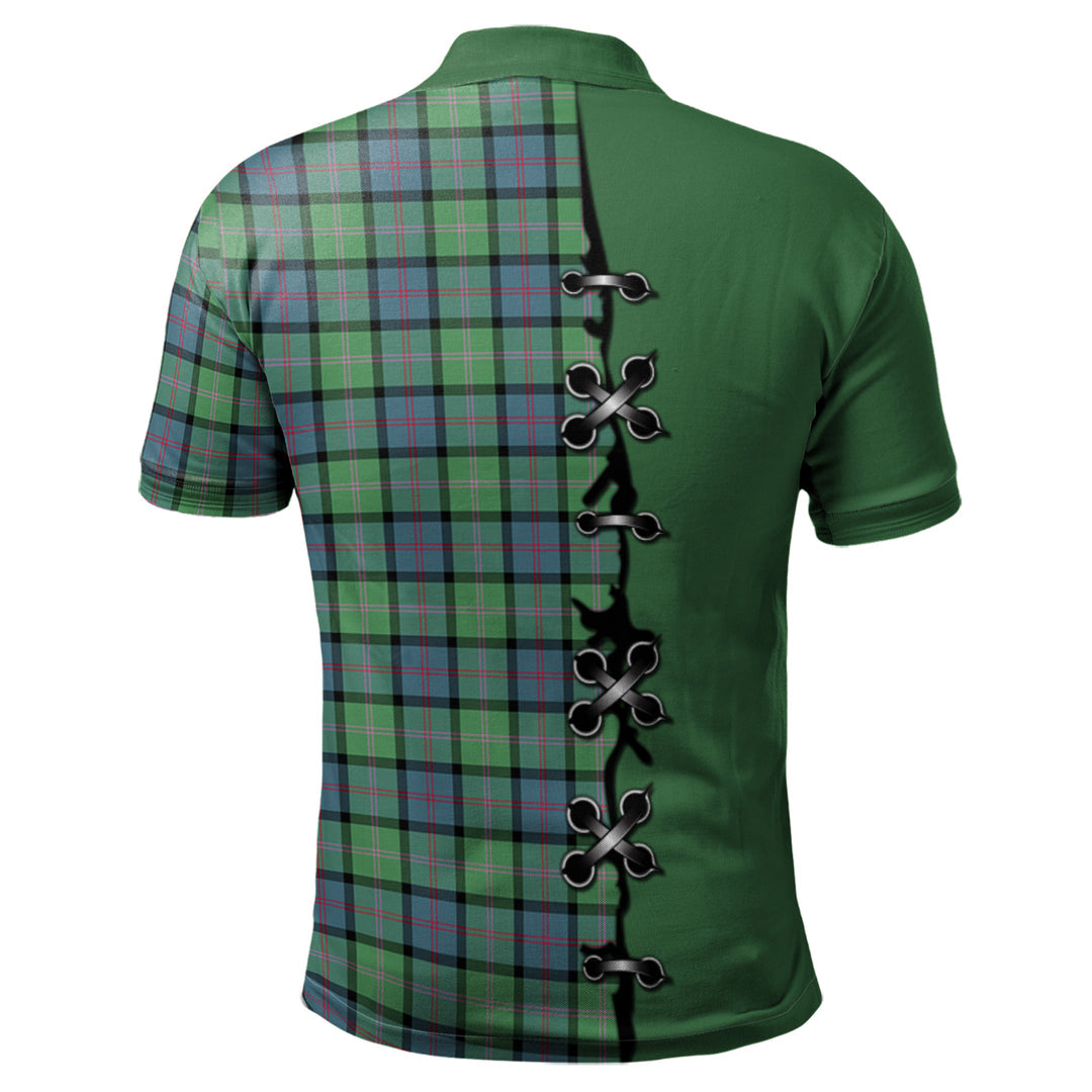 Clan MacThomas Ancient Tartan Polo Shirt - Lion Rampant And Celtic Thistle Style GN13 MacThomas Ancient Tartan Tartan Polo   