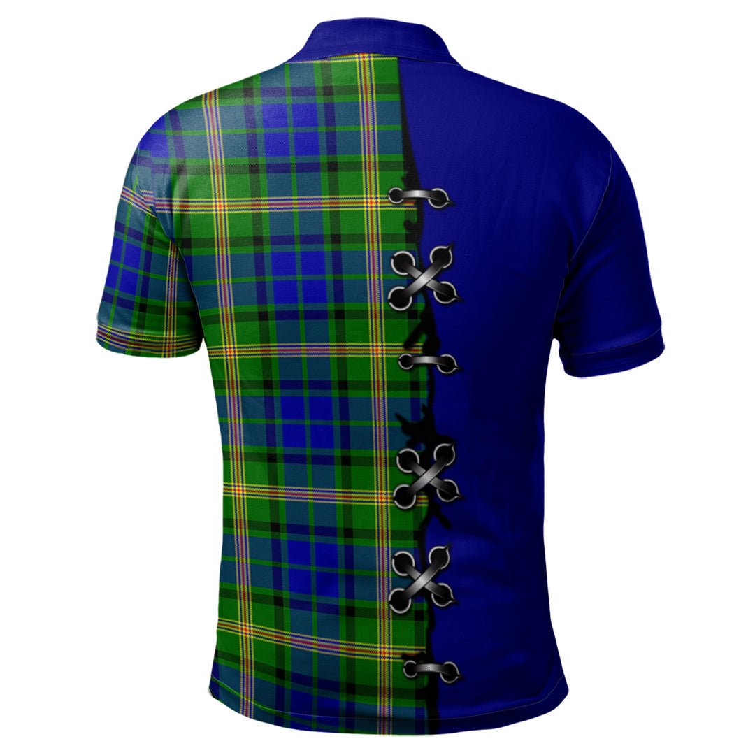 Clan Maitland Tartan Polo Shirt - Lion Rampant And Celtic Thistle Style FJ60 Maitland Tartan Tartan Polo   