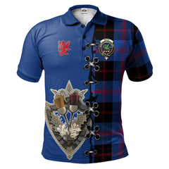 Clan Maule Tartan Polo Shirt - Lion Rampant And Celtic Thistle Style XW81 Maule Tartan Tartan Polo   