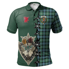 Clan Melville Ancient Tartan Polo Shirt - Lion Rampant And Celtic Thistle Style JB45 Melville Ancient Tartan Tartan Polo   