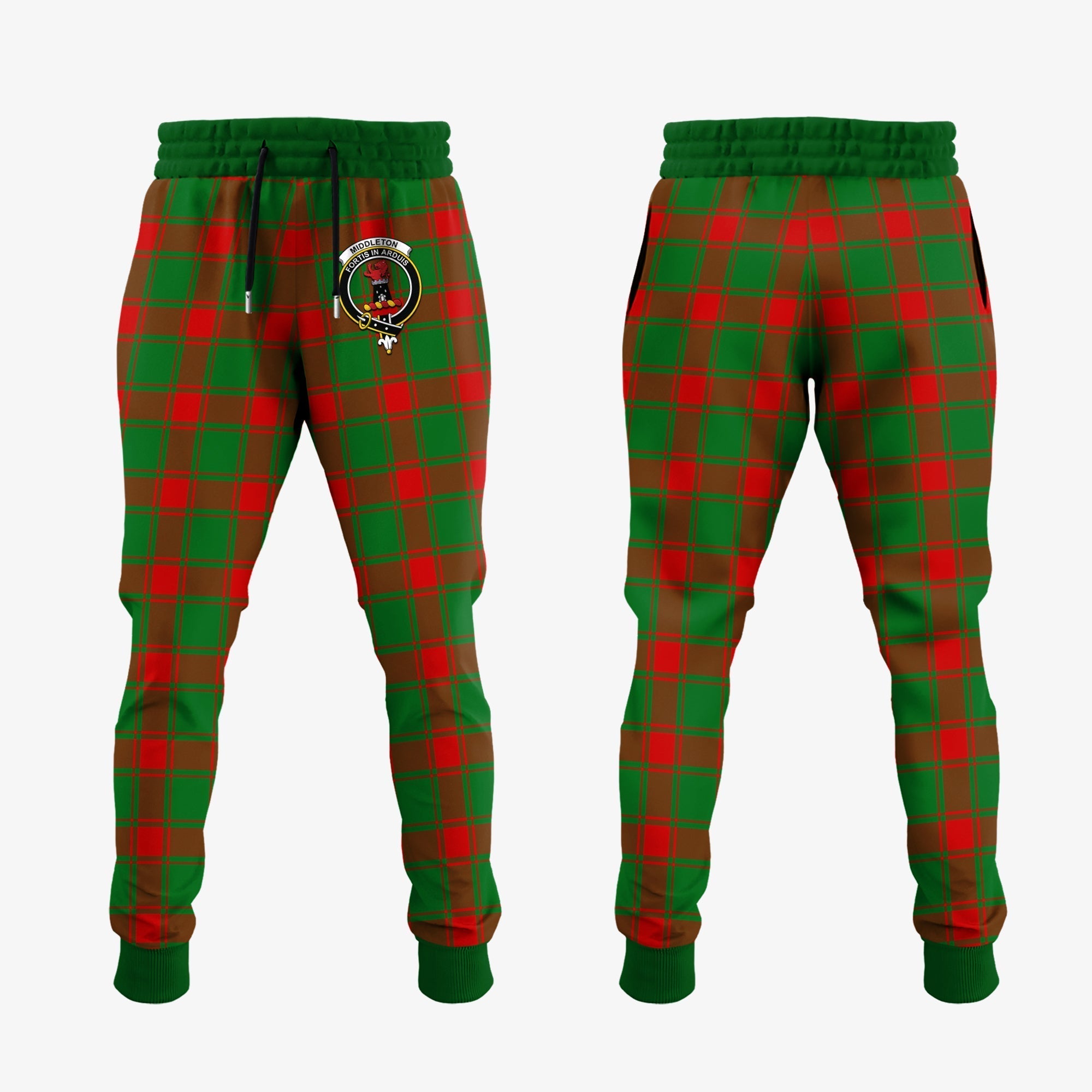 Clan Middleton Modern Tartan Crest Jogger Sweatpants OO44 Clan Middleton Tartan Today   