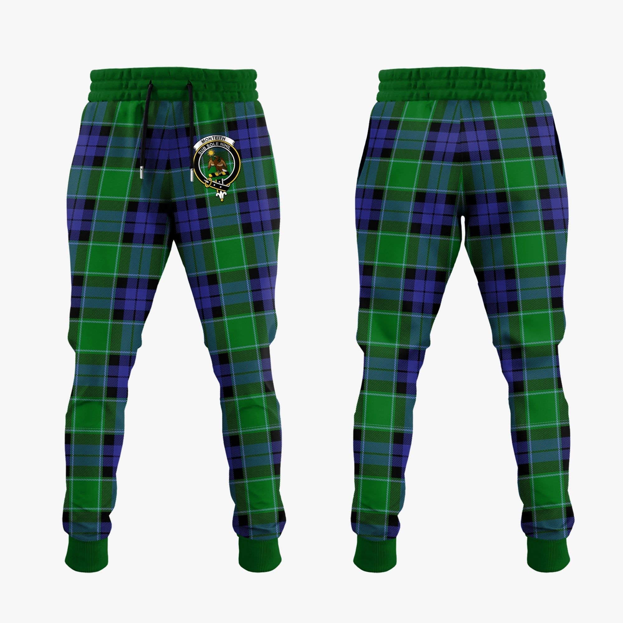 Clan Monteith Tartan Crest Jogger Sweatpants XD59 Clan Monteith Tartan Today   