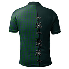 Clan Montgomery Tartan Polo Shirt - Lion Rampant And Celtic Thistle Style JU23 Montgomery Tartan Tartan Polo   