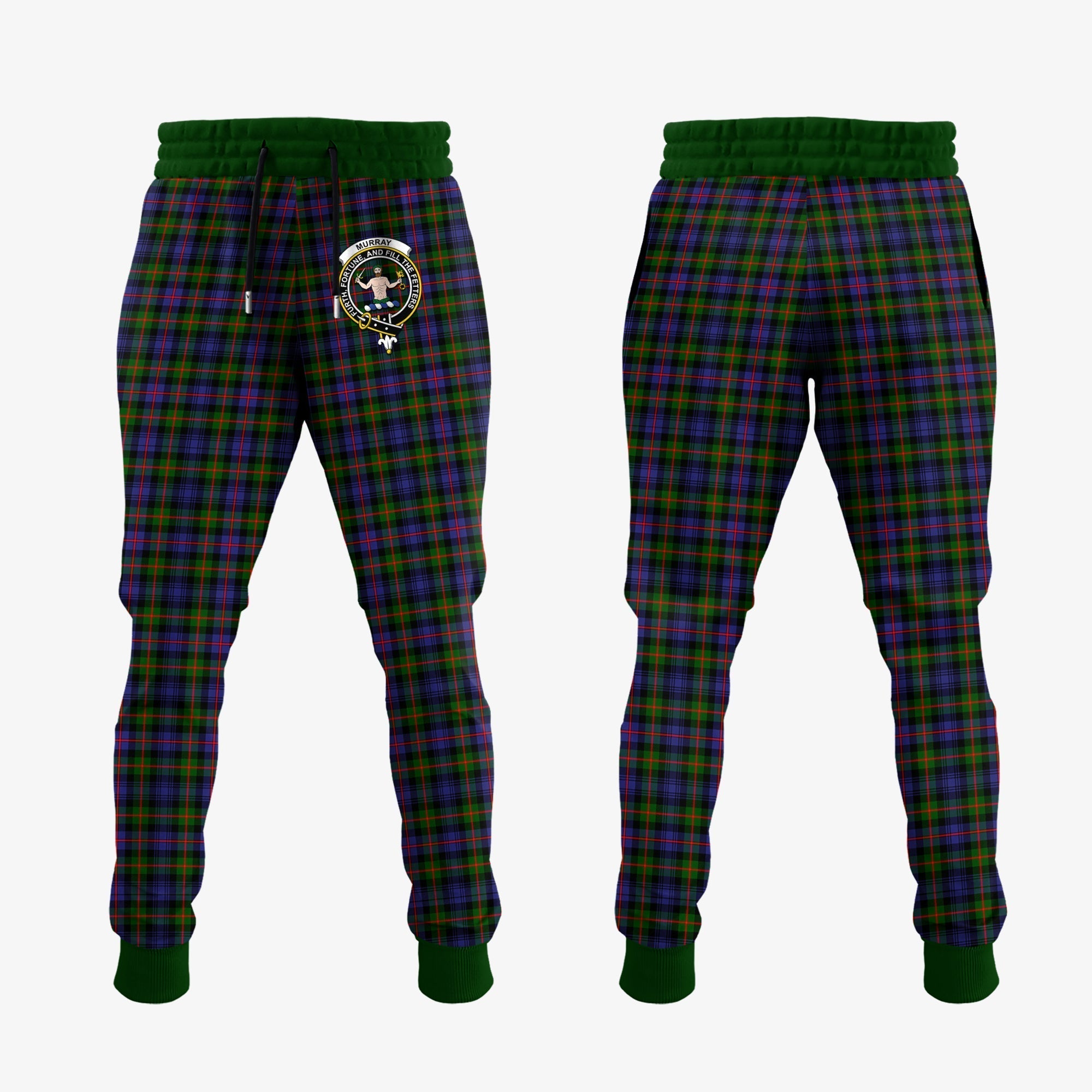 Clan Murray Of Atholl Modern Tartan Crest Jogger Sweatpants ZM83 Clan Murray Tartan Today   