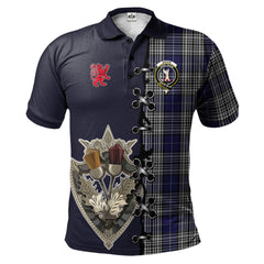 Clan Napier Tartan Polo Shirt - Lion Rampant And Celtic Thistle Style YM65 Napier Tartan Tartan Polo   