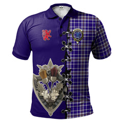 Clan Ochterlony Tartan Polo Shirt - Lion Rampant And Celtic Thistle Style ZI64 Ochterlony Tartan Tartan Polo   