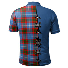 Clan Pennycook Tartan Polo Shirt - Lion Rampant And Celtic Thistle Style AC69 Pennycook Tartan Tartan Polo   