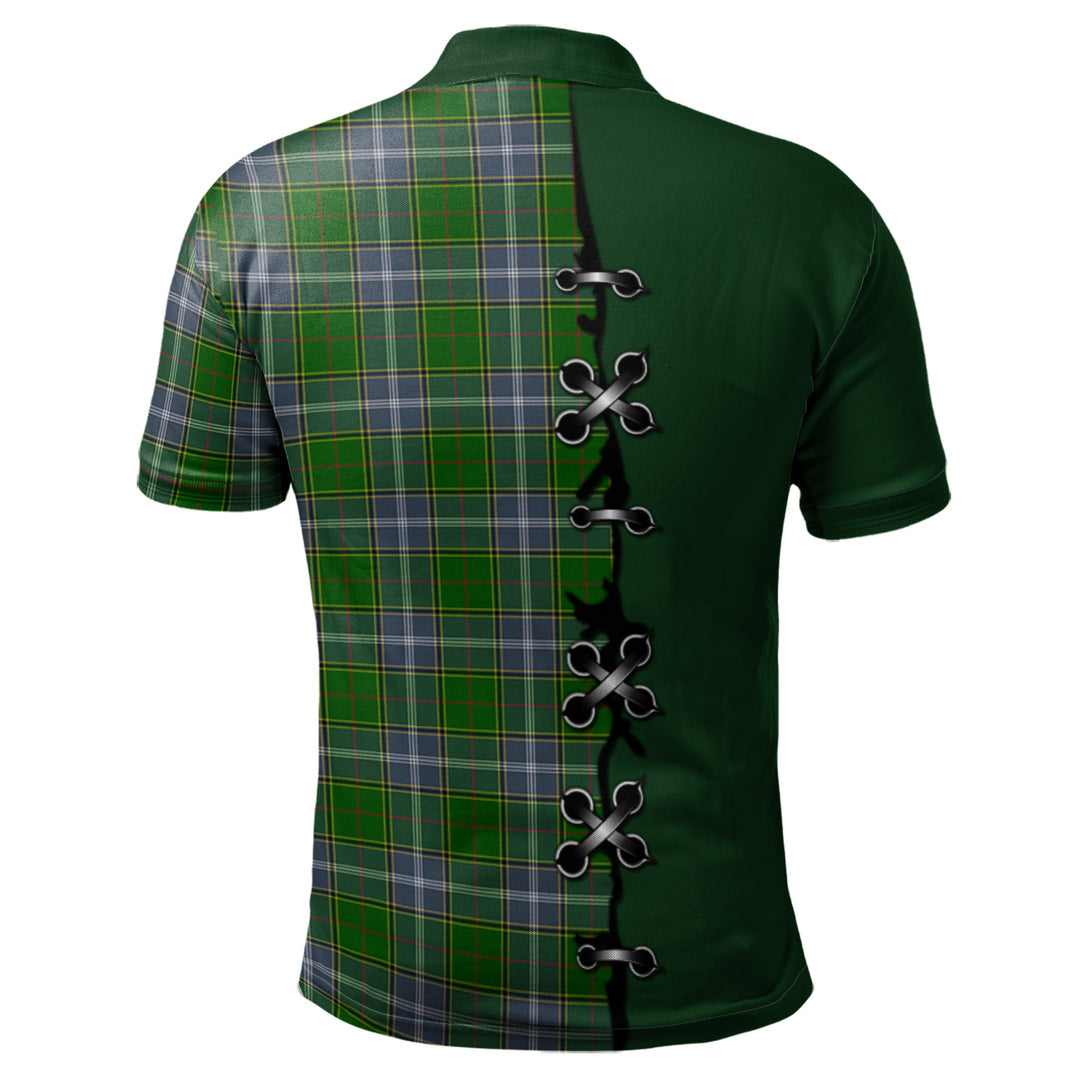 Clan Pringle Tartan Polo Shirt - Lion Rampant And Celtic Thistle Style LI45 Pringle Tartan Tartan Polo   