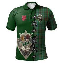 Clan Ralston USA Tartan Polo Shirt - Lion Rampant And Celtic Thistle Style DO10 Ralston USA Tartan Tartan Polo   