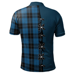 Clan Ramsay Blue Hunting Tartan Polo Shirt - Lion Rampant And Celtic Thistle Style KC46 Ramsay Blue Hunting Tartan Tartan Polo   