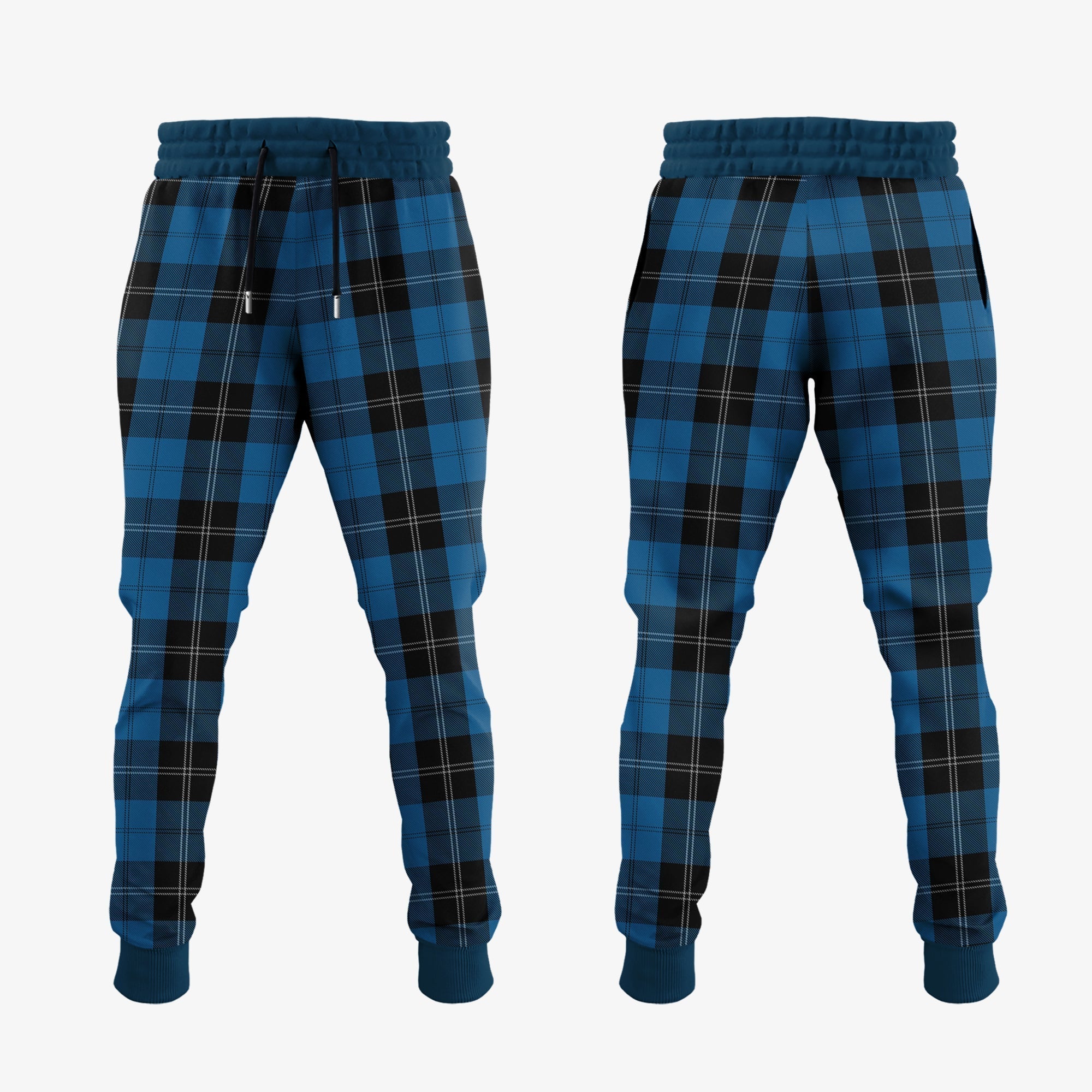 Clan Ramsay Blue Hunting Tartan Crest Jogger Sweatpants OK48 Clan Ramsay Tartan Today   