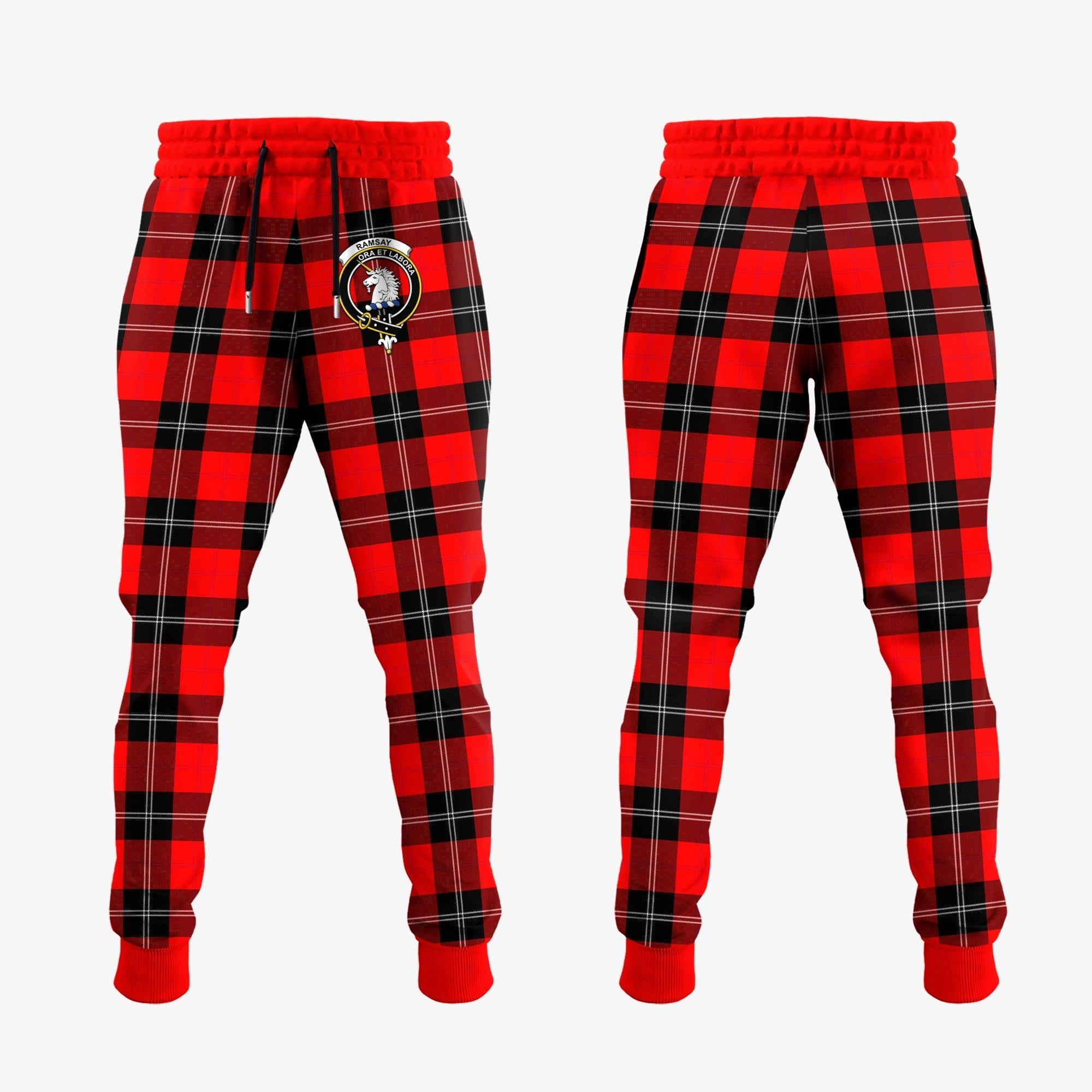 Clan Ramsay Modern Tartan Crest Jogger Sweatpants IV72 Clan Ramsay Tartan Today   