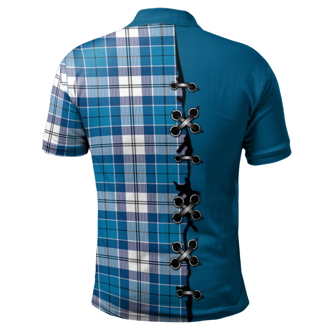 Clan Roberton Tartan Polo Shirt - Lion Rampant And Celtic Thistle Style VD54 Roberton Tartan Tartan Polo   