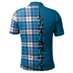 Clan Roberton Tartan Polo Shirt - Lion Rampant And Celtic Thistle Style VD54 Roberton Tartan Tartan Polo   