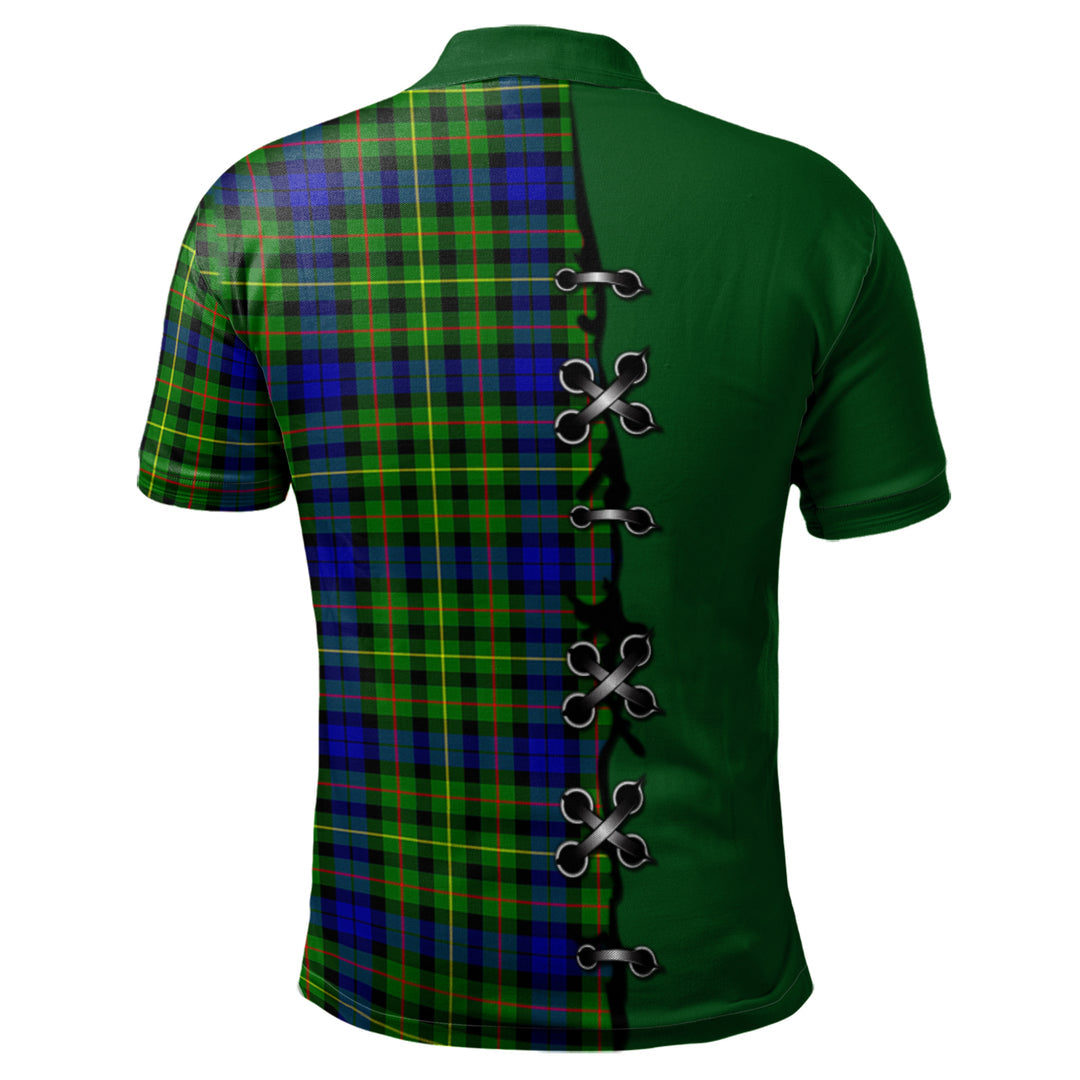 Clan Rollo Modern Tartan Polo Shirt - Lion Rampant And Celtic Thistle Style HW67 Rollo Modern Tartan Tartan Polo   