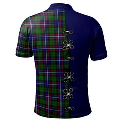 Clan Russell Modern Tartan Polo Shirt - Lion Rampant And Celtic Thistle Style OM95 Russell Modern Tartan Tartan Polo   