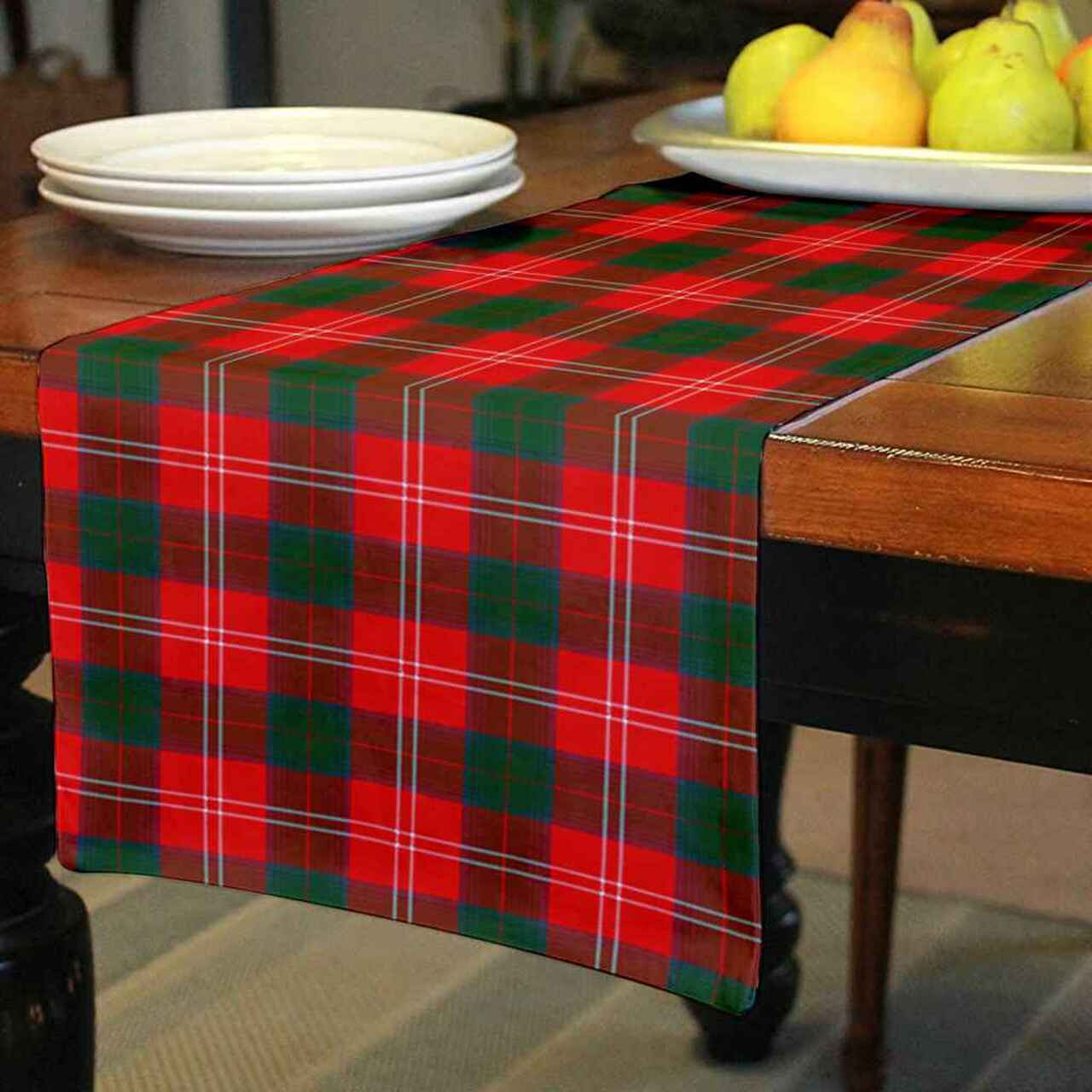 Clan Chisholm Modern Tartan Table Runner Cotton LF91 Chisholm Modern Tartan Tartan Table Runner   