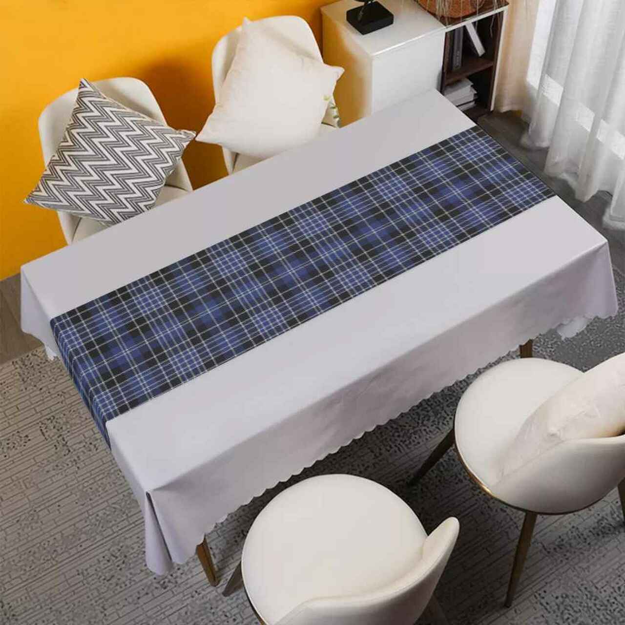 Clan Clark Modern Tartan Table Runner Cotton MQ58 Clark Modern Tartan Tartan Table Runner   