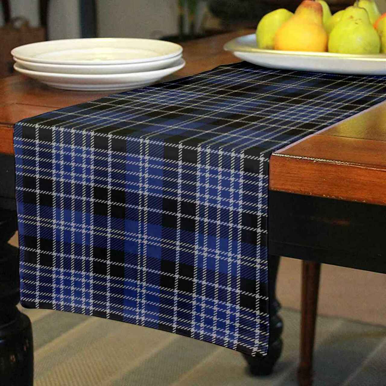 Clan Clark Modern Tartan Table Runner Cotton MQ58 Clark Modern Tartan Tartan Table Runner   