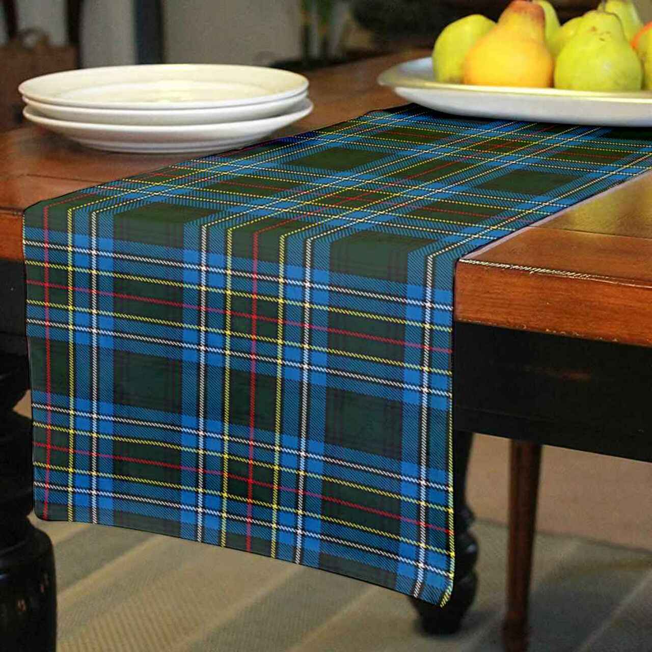 Clan Cockburn Modern Tartan Table Runner Cotton BN36 Cockburn Modern Tartan Tartan Table Runner   