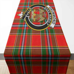 Clan Drummond Tartan Crest Table Runner Cotton PX97 Drummond Tartan Tartan Table Runner   