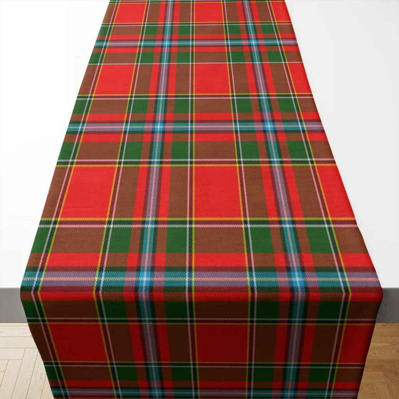 Clan Drummond of Perth Tartan Table Runner Cotton FD77 Drummond of Perth Tartan Tartan Table Runner   