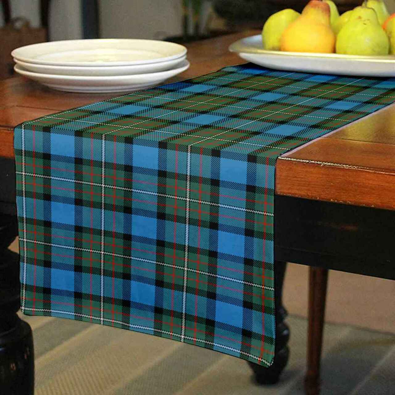 Clan Fergusson Ancient Tartan Table Runner Cotton UM45 Fergusson Ancient Tartan Tartan Table Runner   