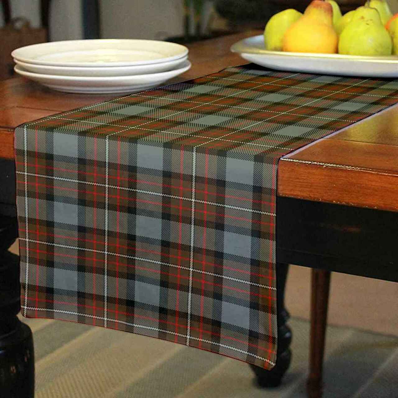 Clan Fergusson Weathered Tartan Table Runner Cotton FR44 Fergusson Weathered Tartan Tartan Table Runner   