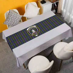 Clan Fleming Tartan Crest Table Runner Cotton EP58 Fleming Tartan Tartan Table Runner   