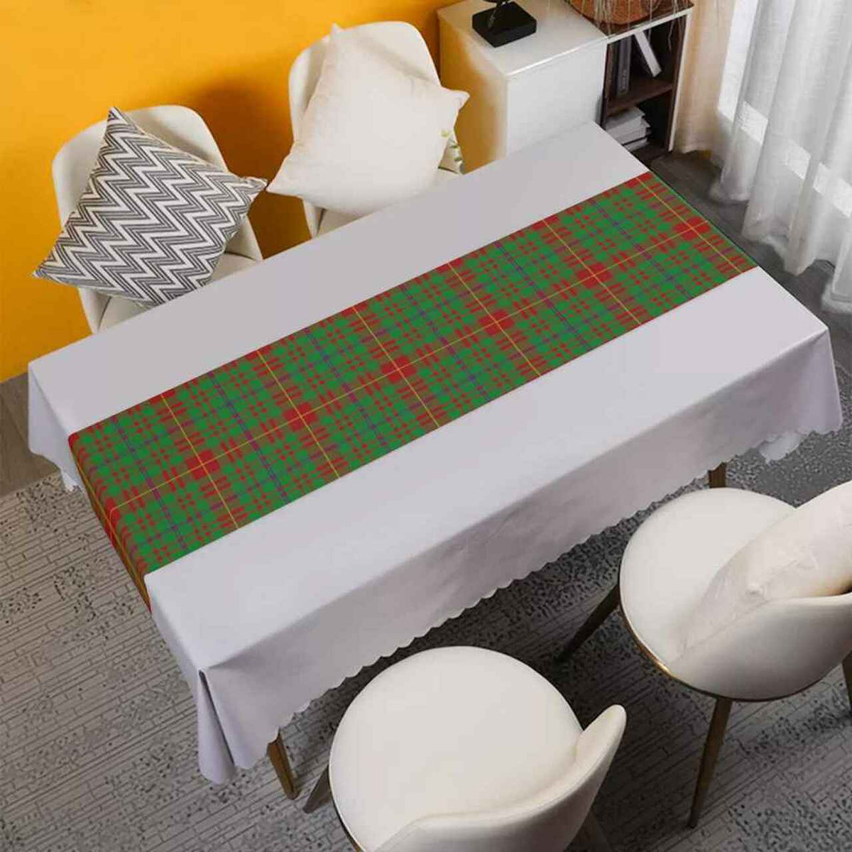 Clan Fulton Tartan Table Runner Cotton DA60 Fulton Tartan Tartan Table Runner   