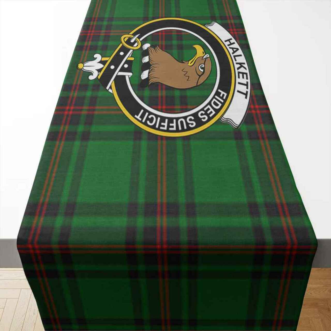 Clan Halkett Tartan Crest Table Runner Cotton VN18 Halkett Tartan Tartan Table Runner   