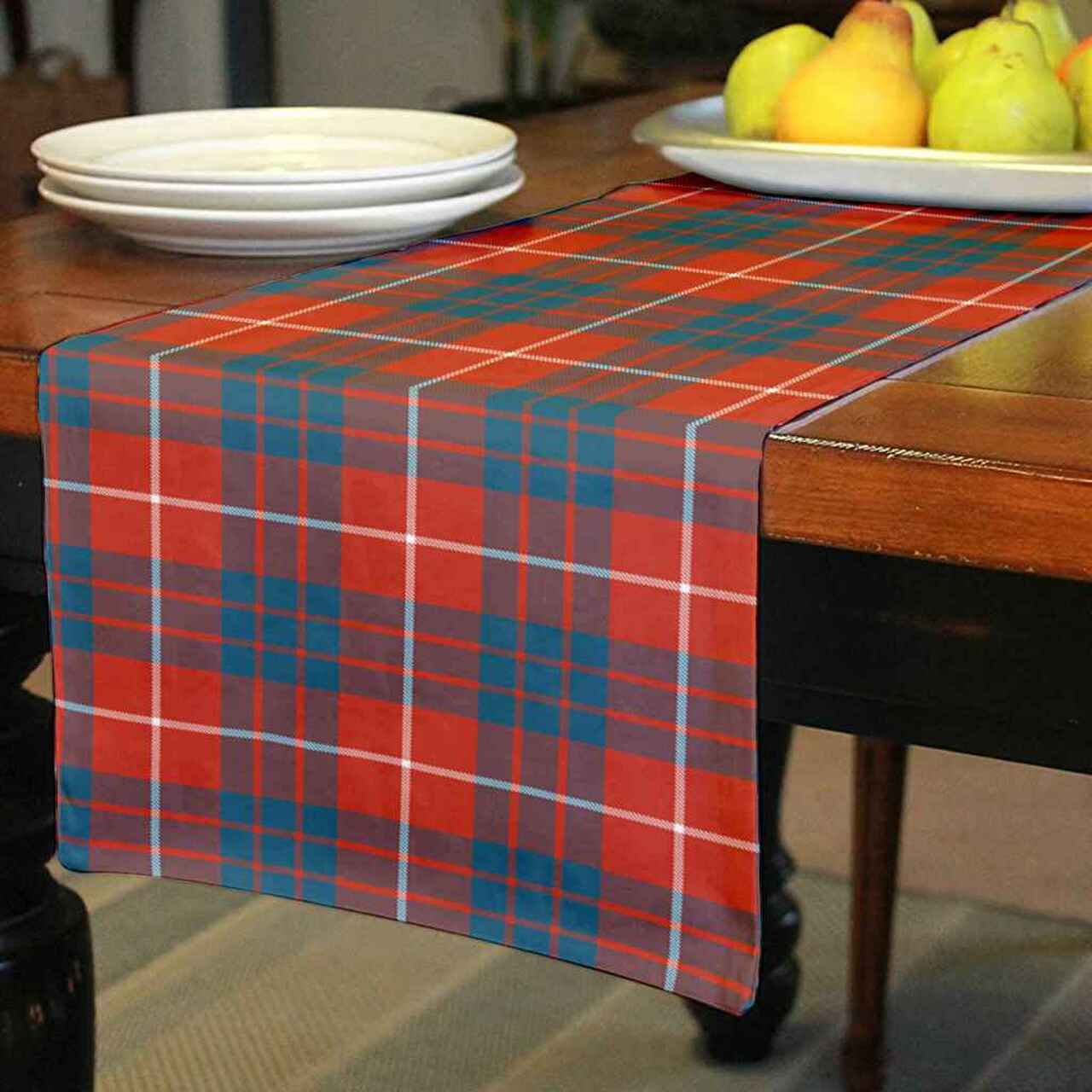 Clan Hamilton Ancient Tartan Table Runner Cotton QQ38 Hamilton Ancient Tartan Tartan Table Runner   