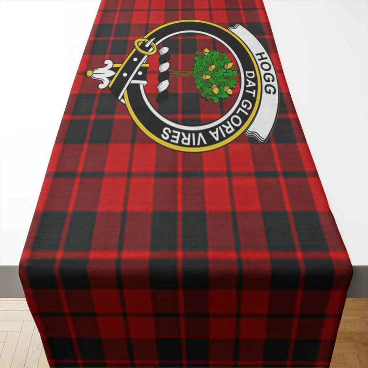 Clan Hogg (or Hog) Tartan Crest Table Runner Cotton AS55 Hogg (or Hog) Tartan Tartan Table Runner   